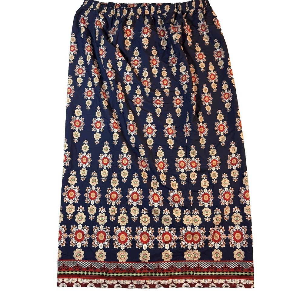 SHEIN Blue Floral Maxi Skirt Womens Boho Flowy Lightweight Summer Plus 3XL